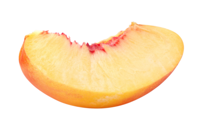 Slice of nectarine peach cutout