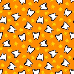 Medicine seamless teeth pattern for wrapping paper and fabrics and linens