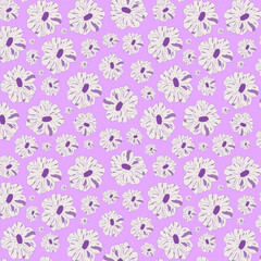 Blossom Flowers seamless vector pattern