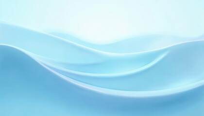 Serene Blue Abstract Waves: A Gentle Digital Artwork