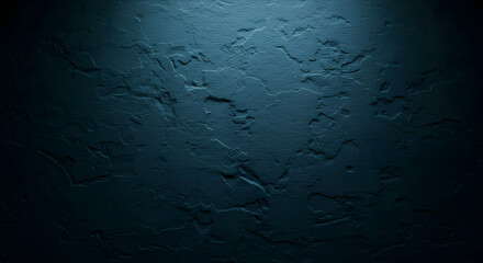 Dark Blue Textured Wall Background With Spotlight