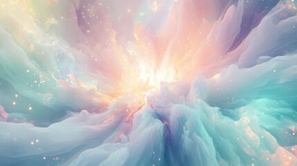 Nebula cósmica en colores pastel