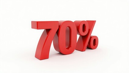 Visual Representation- 3D Render of 75% - Graphic Support for Business, Sales, Finance and Marketing Purposes