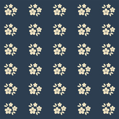 Floral Vector Pattern. Two-color bright spring Flower Ornament Pattern Background - floral graphic design element for web or print.