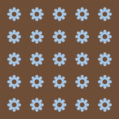 Floral Vector Pattern. Two-color bright spring Flower Ornament Pattern Background - floral graphic design element for web or print.