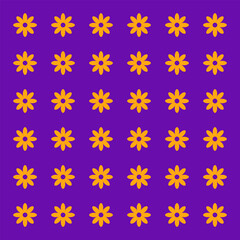 Floral Vector Pattern. Two-color bright spring Flower Ornament Pattern Background - floral graphic design element for web or print.