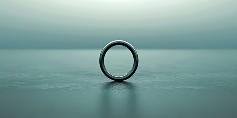 Simplistic elegance shines through in this minimalist ad featuring a single engagement ring, perfect for modern couples.