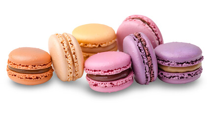 Obraz premium Multicolored almond french macaroons