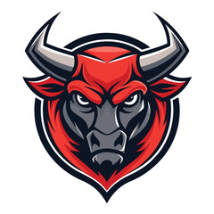 Red Bull Logo – Fierce Ox Head Mascot – Esports, Gaming, Sports