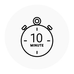 Quick Deployment Time Icon. Stopwatch, Rapid Setup, Fast Deployment Concept. Illustration for Efficiency Concept.
