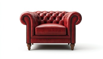 Fototapeta premium Classic red leather armchair