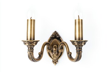 Antique brass candle holder wall fixtures