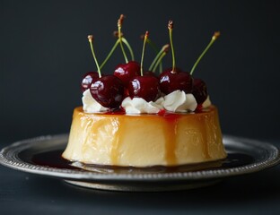 Decadent Cherry Panna Cotta Dessert