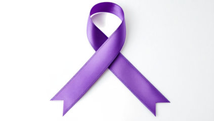 Purple ribbon awareness isolated transparent background png

