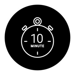Quick Deployment Time Icon. Stopwatch, Rapid Setup, Fast Deployment Concept. Illustration for Efficiency Concept.