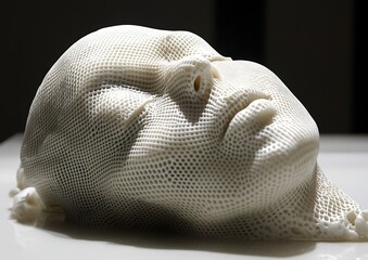 3D Printed Face Sculpture.