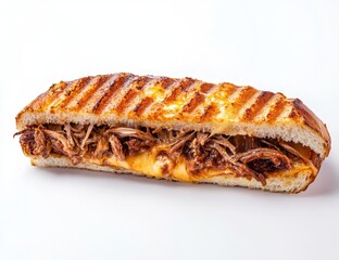 Grilled Pulled Pork Sandwich with Melted Cheese