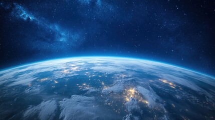 Obraz premium Vista de la tierra desde el espacio