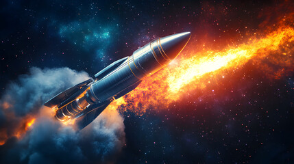 Cosmic Journey: A Rocket's Ascent Beyond Earth into the Mysteries of the Universe