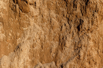 Textured brown earth surface with rough terrain and natural patterns