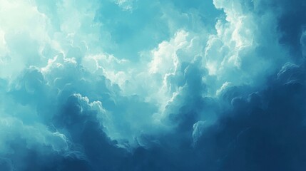 Fototapeta premium Nubes en un cielo azul