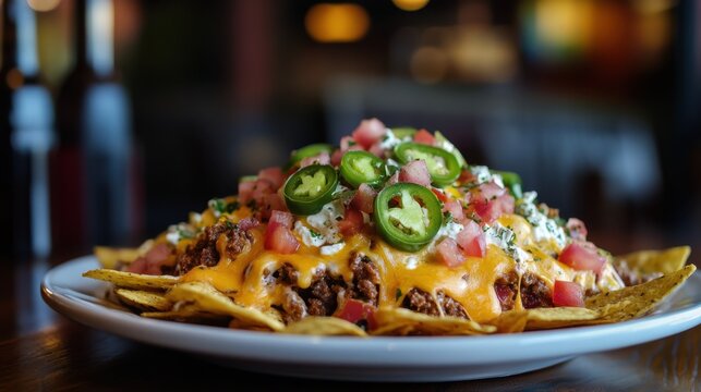 Fotograf&iacute;a de nachos con carne y queso