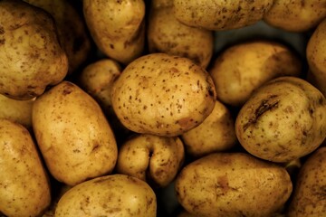 Fresh potatoes in a shopping center.