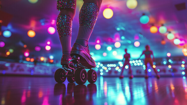 Roller disco r&eacute;tro des ann&eacute;es 70 &ndash; Ambiance &eacute;l&eacute;gante et nostalgique