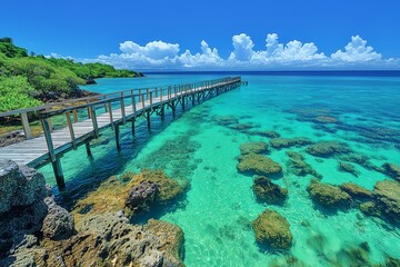 Obraz premium モルディブの綺麗な海 