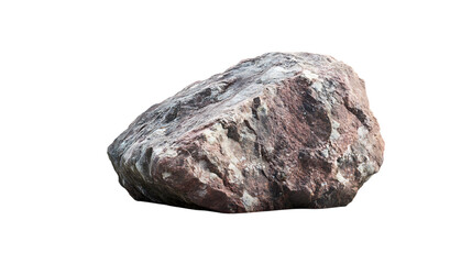 Obraz premium Big rock stone isolated on transparent PNG
