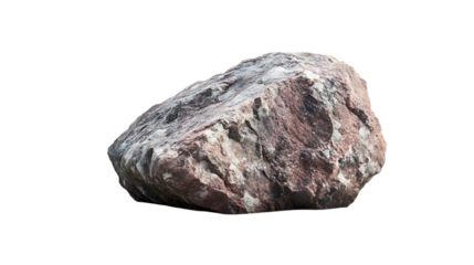 Big rock stone isolated on transparent PNG