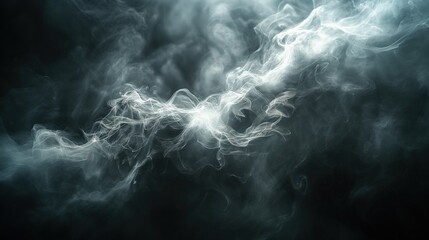 Abstract smoke effect against dark background  