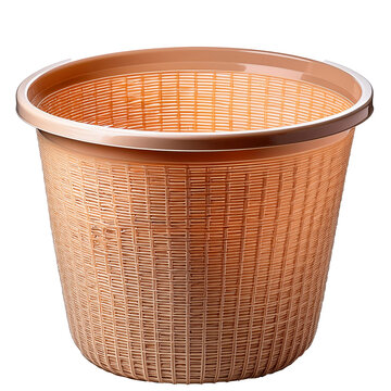 Canasto cesto ropa de plastico, aislado sobre fondo transparente