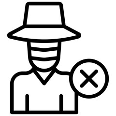Minimalist Line Art Financial Fraud Icon