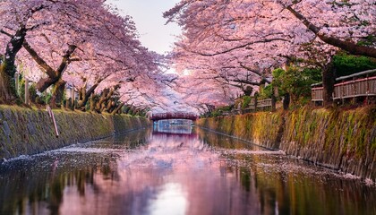 Fototapeta premium 春の京都 哲学の道の桜並木