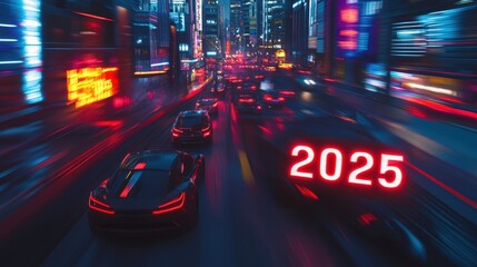 Racing into 2025 Futuristic City Night Drive.