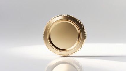 Empty Notary Seal Featuring Copy Space Isolated on a White Background.