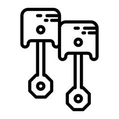 Piston icon, line icon style
