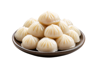 Steamed Chinese Dumplings: Delicious Traditional Asian Cuisine on a Plate