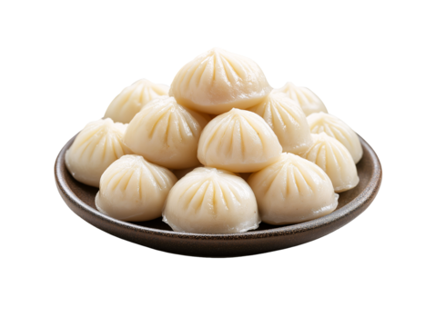 Steamed Chinese Dumplings: Delicious Traditional Asian Cuisine on a Plate