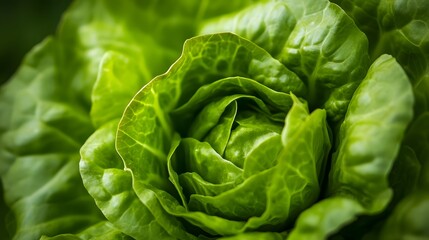 Fresh Butterhead Lettuce in Close-Up, Showcasing Nature's Vibrant Beauty and Delicate Texture