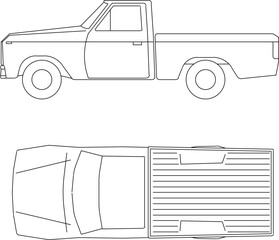 silhouette design vector illustration sketch of a car seen from above and front