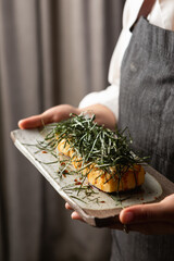 modern chinese food in a fancy restaurant