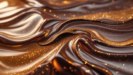 Colorful liquid paint abstract backdrop. Glitter blending texture. Close-up image.