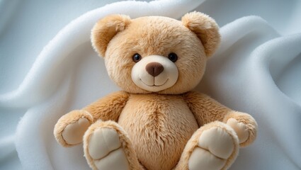 Obraz premium Cute Teddy Bear on a White Background.