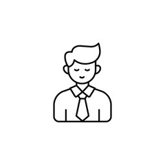 Business Man icon design with white background stock illustration