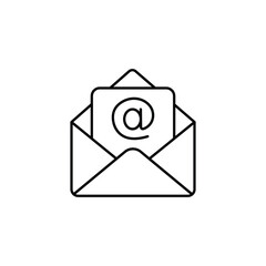 Email icon design with white background stock illustration