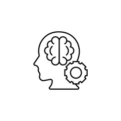 Brainstorming icon design with white background stock illustration