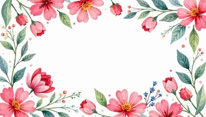 Delicate watercolor floral pattern, perfect for spring flyers , illustration, design