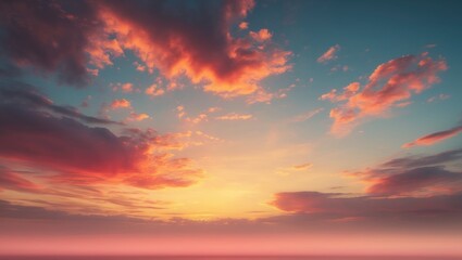 Fototapeta premium Dramatic sky during sunset and sunrise.